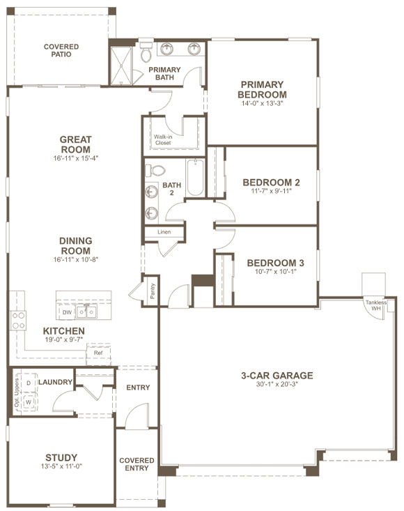 Richmond American Alamar 12381 W Marguerite Ave Floorplan
