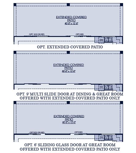 Camelback floorplan covered patio options by William Ryan Homes at Alamar in Avondale, AZ