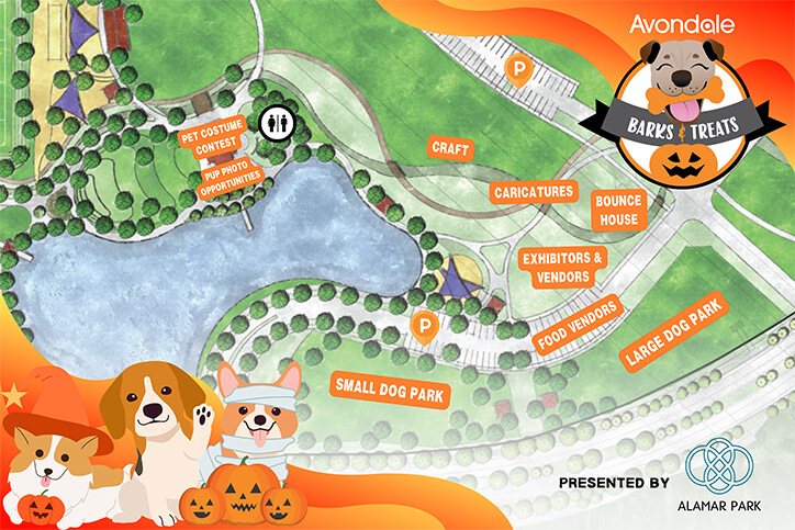 Avondale Barks and Treats Map