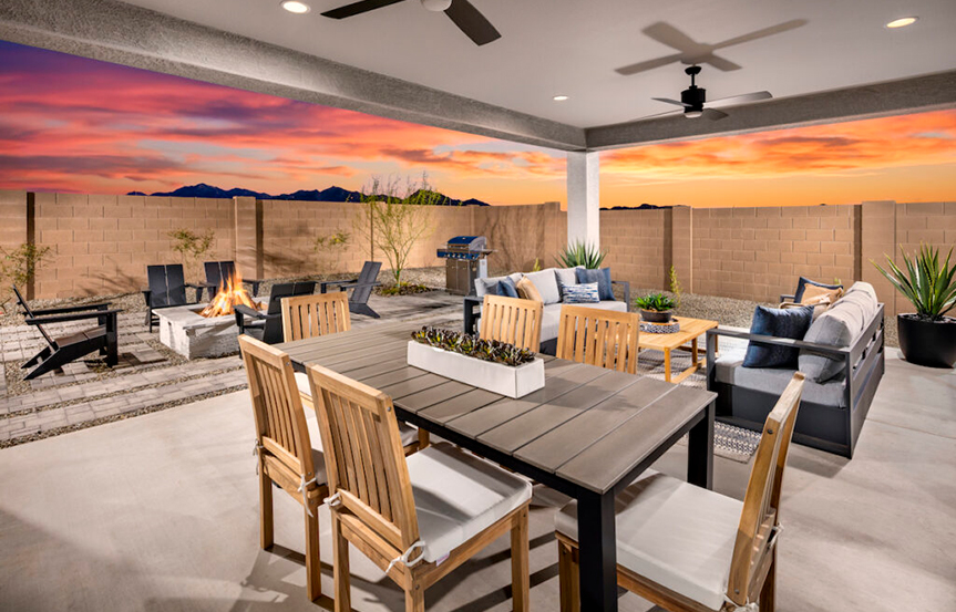 Laredo Backyard Porch by Brookfield Residential at Alamar in Avondale, AZ