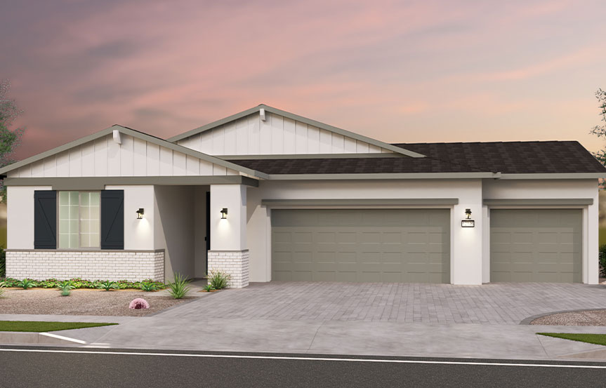 Brookfield Residential Blossom Rock Highland Mariposa Ironwood Elevation B - Arizona Ranch