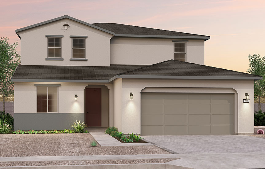 Brookfield Residential Blossom Rock Highland Ridge Ponderosa Elevation A - Spanish Colonial