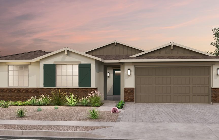 Brookfield Residential Blossom Rock Highland Mariposa Solstice Elevation B - Arizona Ranch