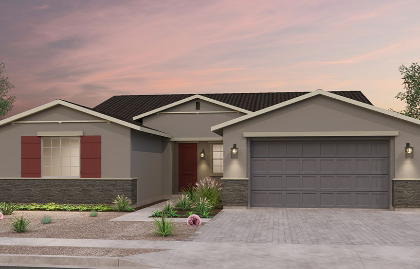 Brookfield Residential Blossom Rock Highland Mariposa Lily Elevation C - Traditional Southwest