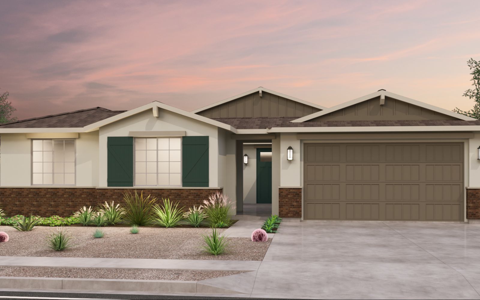 Brookfield Residential Blossom Rock Highland Mariposa Solstice Elevation B - Arizona Ranch