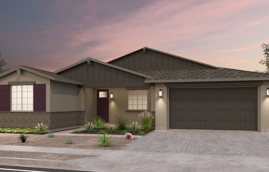 Brookfield Residential Blossom Rock Highland Mariposa Agave Elevation B - Arizona Ranch