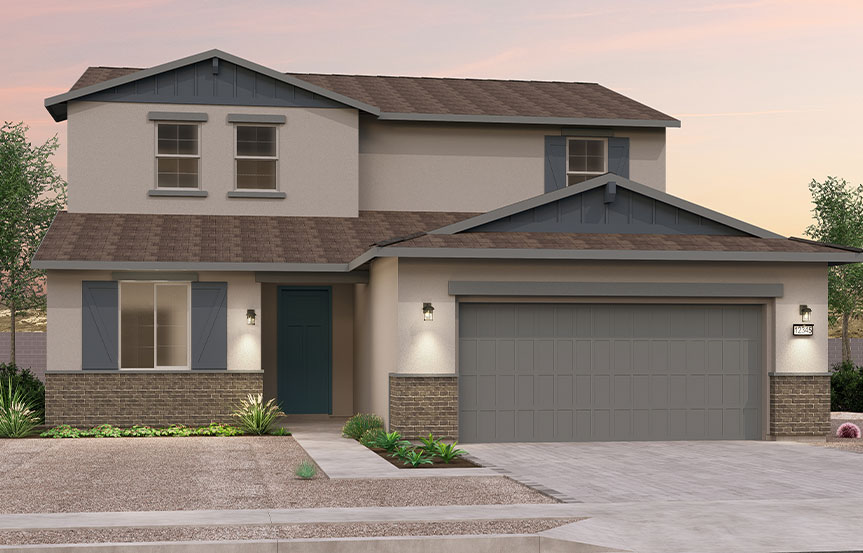 Brookfield Residential Blossom Rock Highland Ridge Ponderosa Elevation B - Arizona Ranch