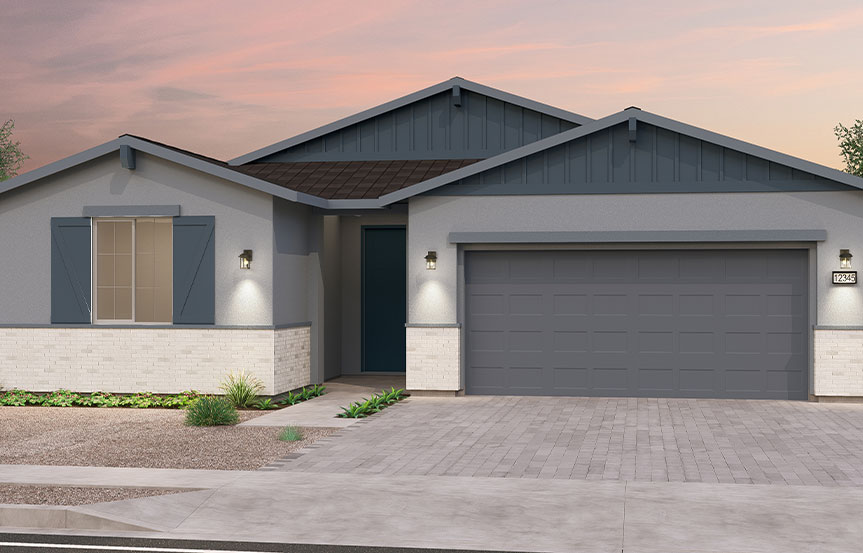 Brookfield Residential Blossom Rock Highland Ridge Lantana Elevation B - Arizona Ranch