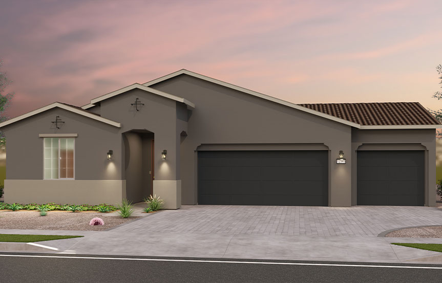 Brookfield Residential Blossom Rock Highland Mariposa Ironwood Elevation A - Spanish Colonial