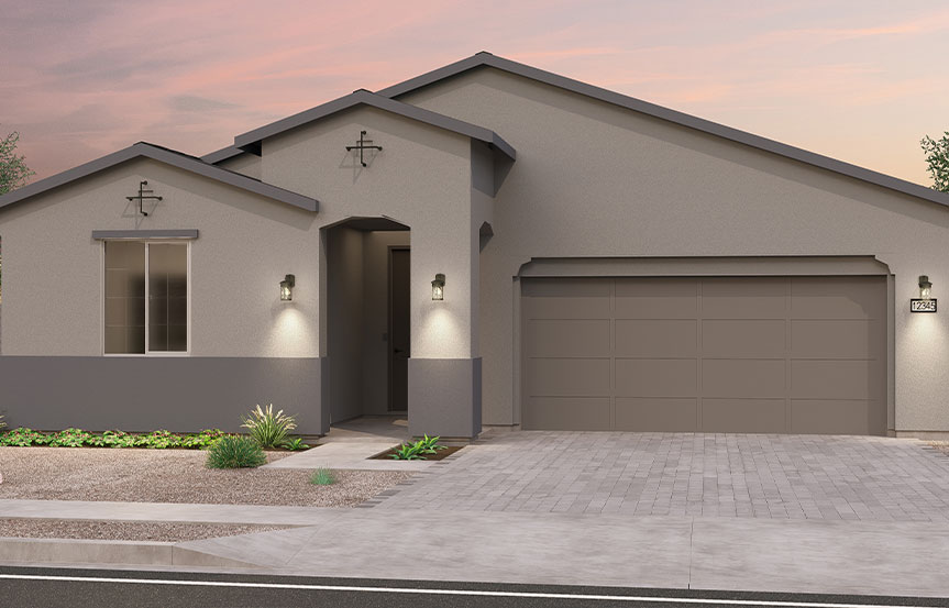 Brookfield Residential Blossom Rock Highland Ridge Laredo Elevation A - Spanish Colonial